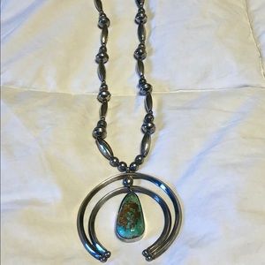 Sterling silver/turquoise necklace.